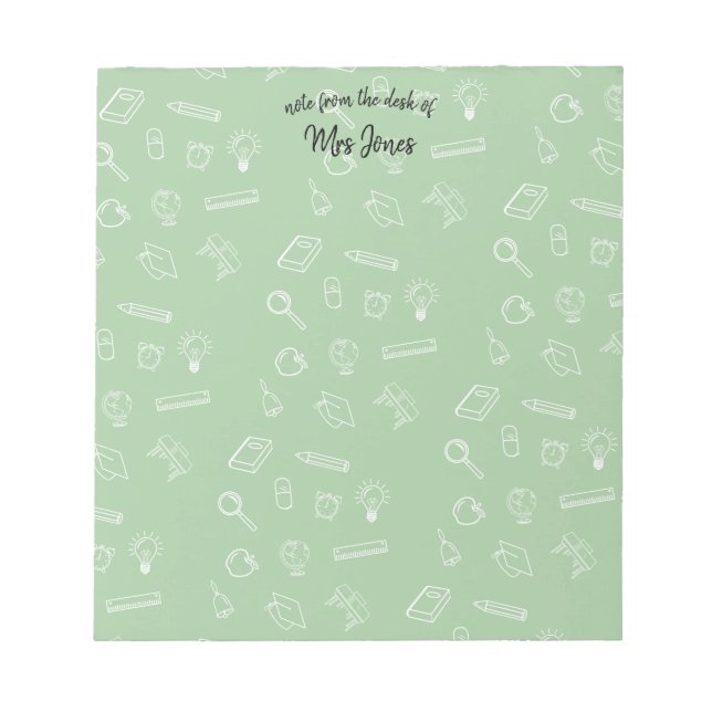 Personalized Teacher Notepad (Front)