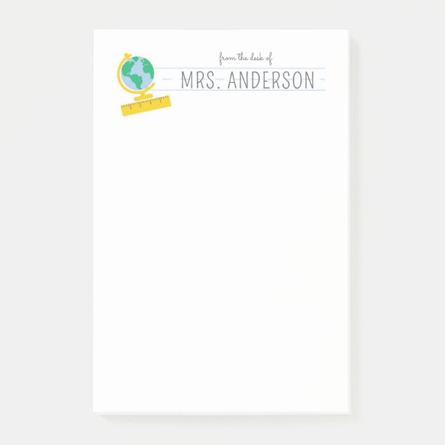 Personalized Teacher Notepad Appreciation Gift (Front)
