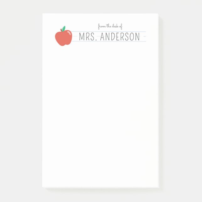 Personalized Teacher Notepad Appreciation Gift (Front)