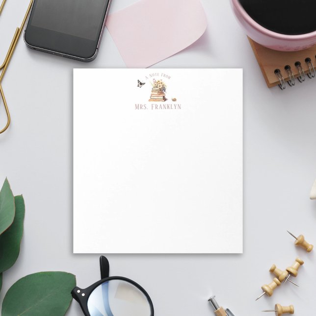 Personalized teacher notepad Book Wildflower  (Creator Uploaded)