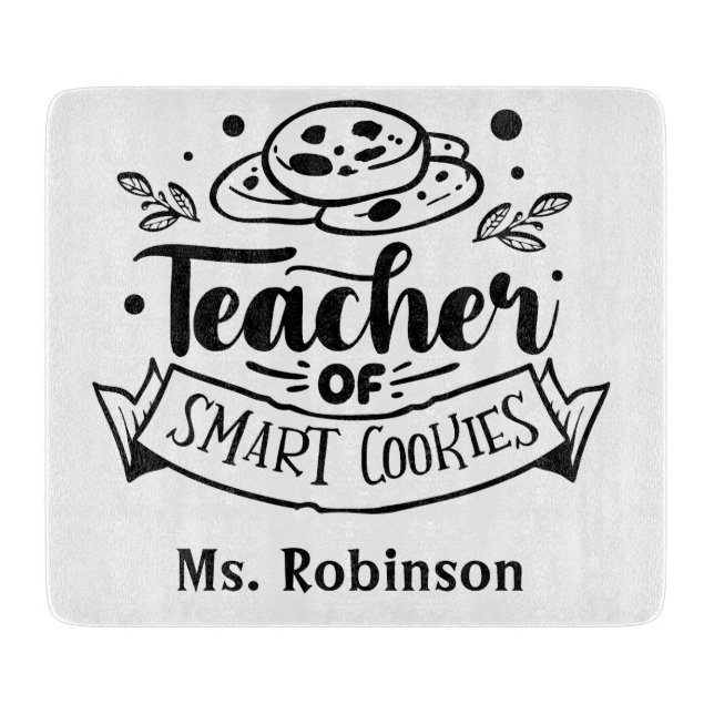 Personalized Teacher of Smart Cookies  Cutting Board (Front)