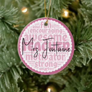 Personalized Teacher Ornament