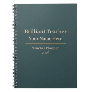 Personalized Teacher Planner Notebook 2026