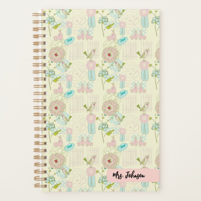 Personalized Teacher Planner with name (Front)
