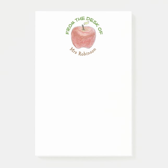 Personalized Teacher Post-It Notes (Front)