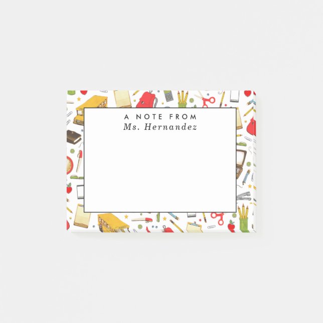 Personalized Teacher  Post-it Notes (Front)