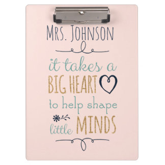 Personalized Teacher Quote Clipboard