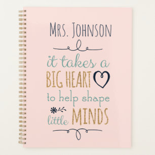 Personalized Teacher Quote  Planner