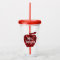 Personalized Teacher Red Faux Sequin Apple