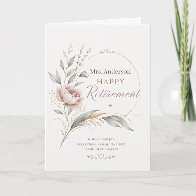 Personalized Teacher Retirement Legacy Of Learning Card (Front)