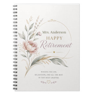 Personalized Teacher Retirement Legacy Of Learning Notebook