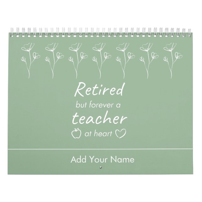 Personalized Teacher Retirement Newyear Gift  Calendar (Cover)