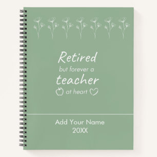 Personalized Teacher Retirement Newyear Gift  Notebook