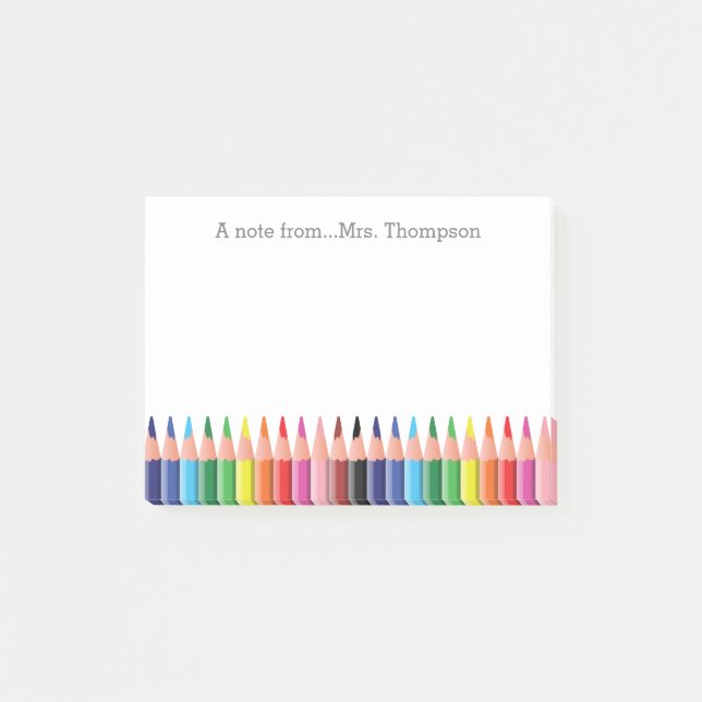 Personalized Teacher School Post-it Notes (Front)