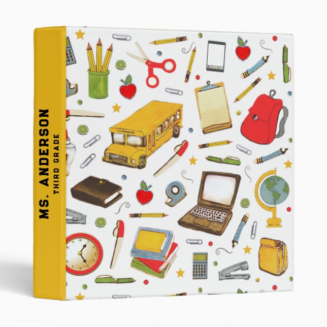 Personalized Teacher Scrapbook Binder (Front/Spine)