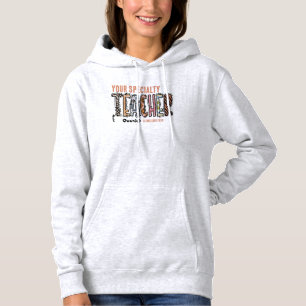 Personalized Teacher Specialty Graduation Year Hoodie