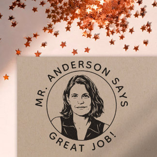 Personalized Teacher Stamp With Custom Photo Stamp