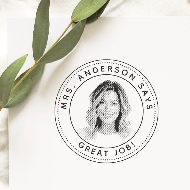 Personalized Teacher Stamp With Custom Photo Stamp (Creator Uploaded)