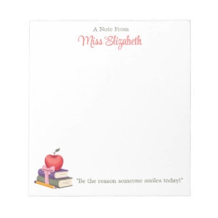 Personalized Teacher Stationery Cute Modern Chic Notepad