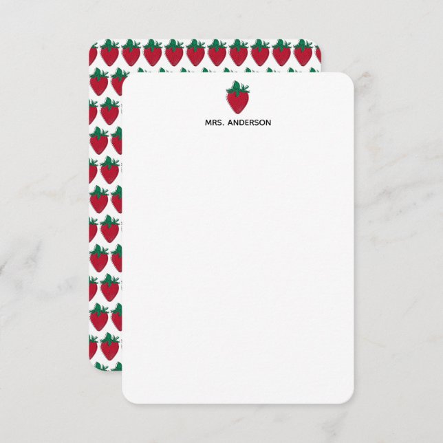 Personalized Teacher Stationery Invitation (Front/Back)