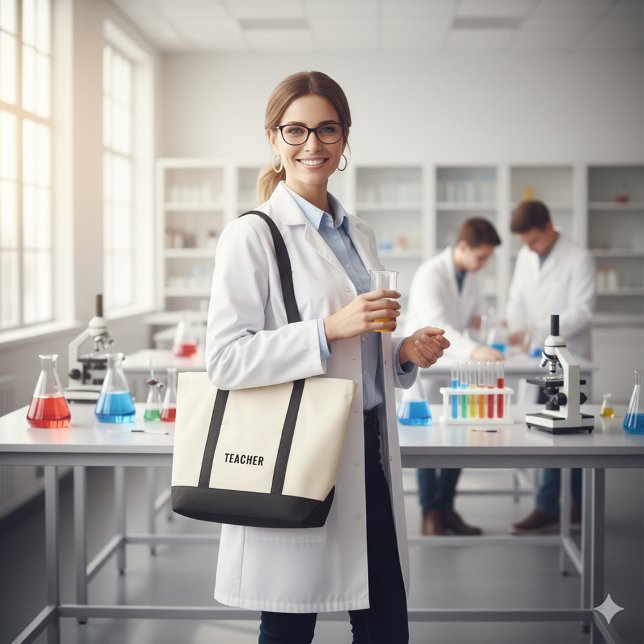 Personalized Teacher Text Statement Customizable Tote Bag (Personalized Teacher Text Statement Customizable Tote Bag)