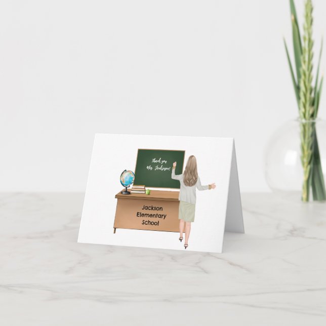 Personalized Teacher Thank-you Card (Front)