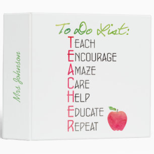 Personalized Teacher To Do List Lesson Plan Binder