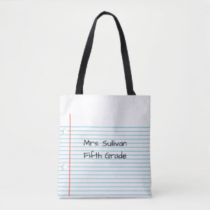 Personalized Teacher Tote Bag