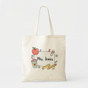 Personalized teacher Tote bag, Custom Teacher  Bag