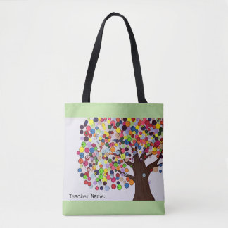 Personalized teacher tote bag-the learning tree