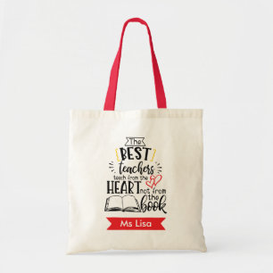 Personalized Teacher Tote Bags (Teach from Heart)