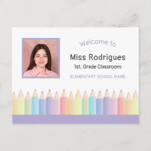 Personalized Teacher Welcome Back To School Postcard