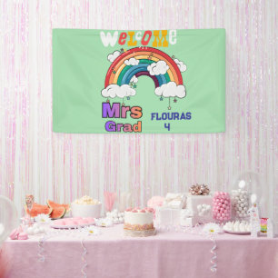 Personalized Teacher Welcome Rainbow Classroom Sig Banner