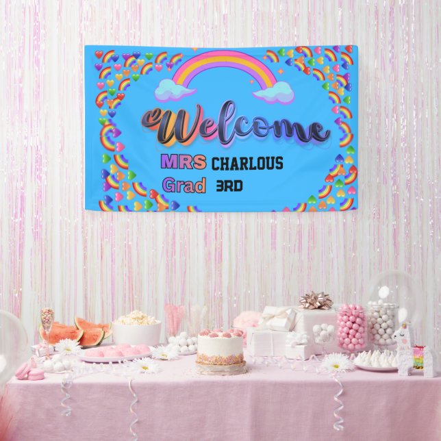 Personalized Teacher Welcome Sign | Custom Mrs Cla (Party)