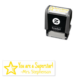 Personalized Teacher You are a Superstar Star Self-inking Stamp