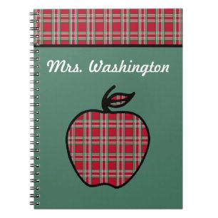 Personalized Teacher's Apple Notebook Gift