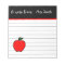 Personalized Teacher's Apple Notepad Gift