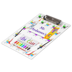 Personalized Teachers Art Class Clipboard