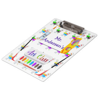 Personalized Teachers Art Class Clipboard
