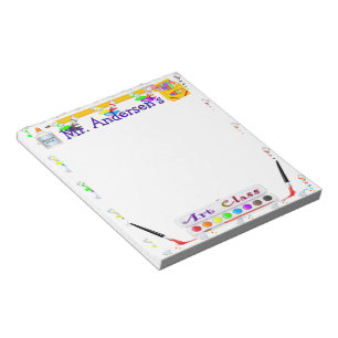 Personalized Teachers Art Class Notepad