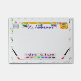 Personalized Teachers Art Class Post-it® Notes