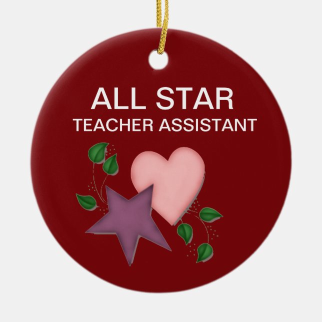 Personalized Teacher's Assistant Ornament (Front)