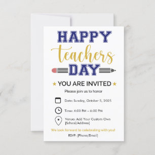 Personalized Teachers Day Invitation