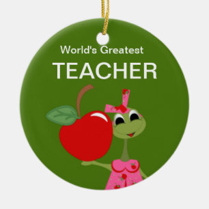Personalized Teacher's Frog Ornament