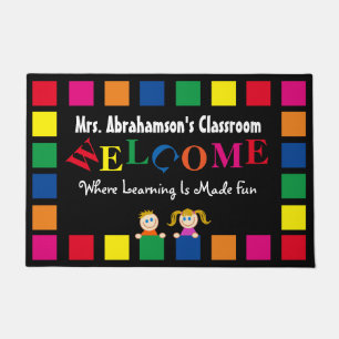 Personalized Teacher's Fun Welcome Doormat