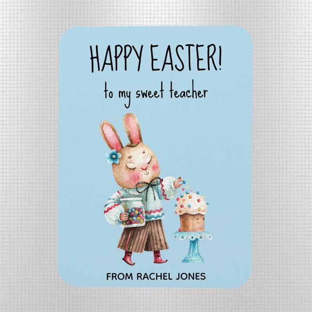 Personalized Teacher's Happy Easter Flexible Magne Magnet (Creator Uploaded)