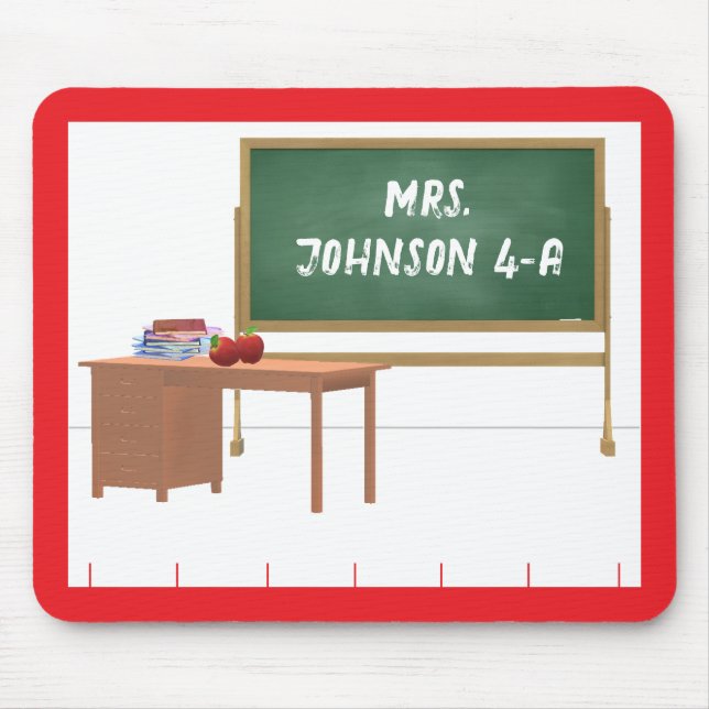 Personalized Teacher's Mouse Pad (Front)