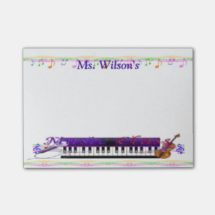 Personalized Teachers Music Class Post-it® Notes