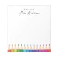 Personalized Teacher's Name Colourful Pencils