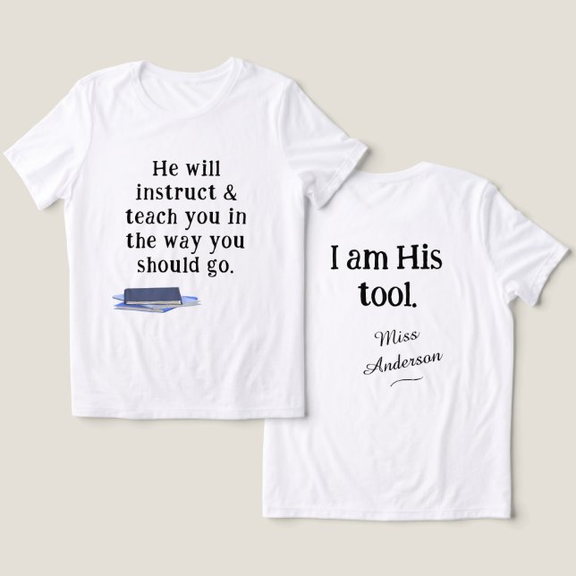 Personalized Teacher's  Tri-Blend Shirt (Design Front & Back)